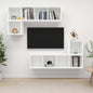 Mueble de TV de pared 4 pcs 37 x 37 x 107.5 cm