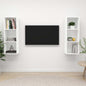 Mueble de TV de pared 4 pcs 37 x 37 x 107.5 cm