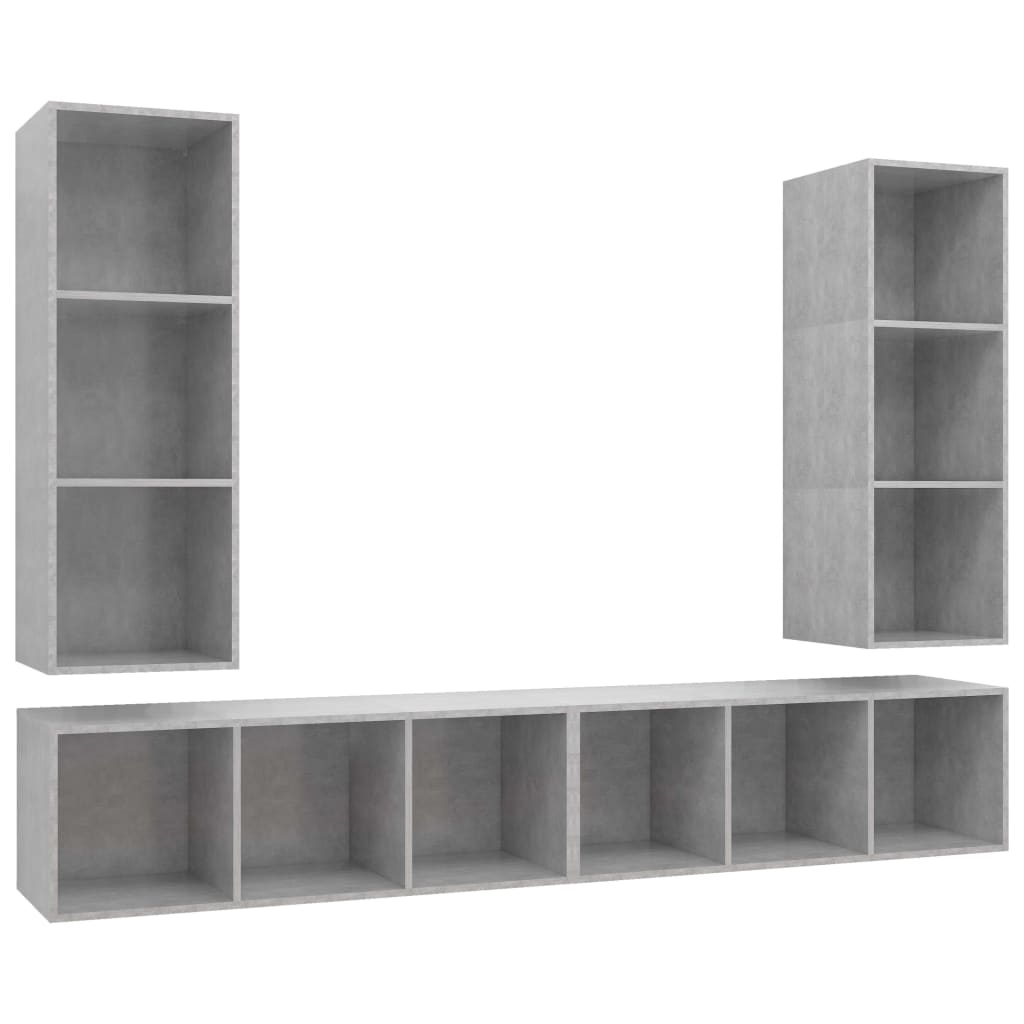 | Mueble de TV de Pared | 4 pcs 37 x 37 x 107.5 cm
