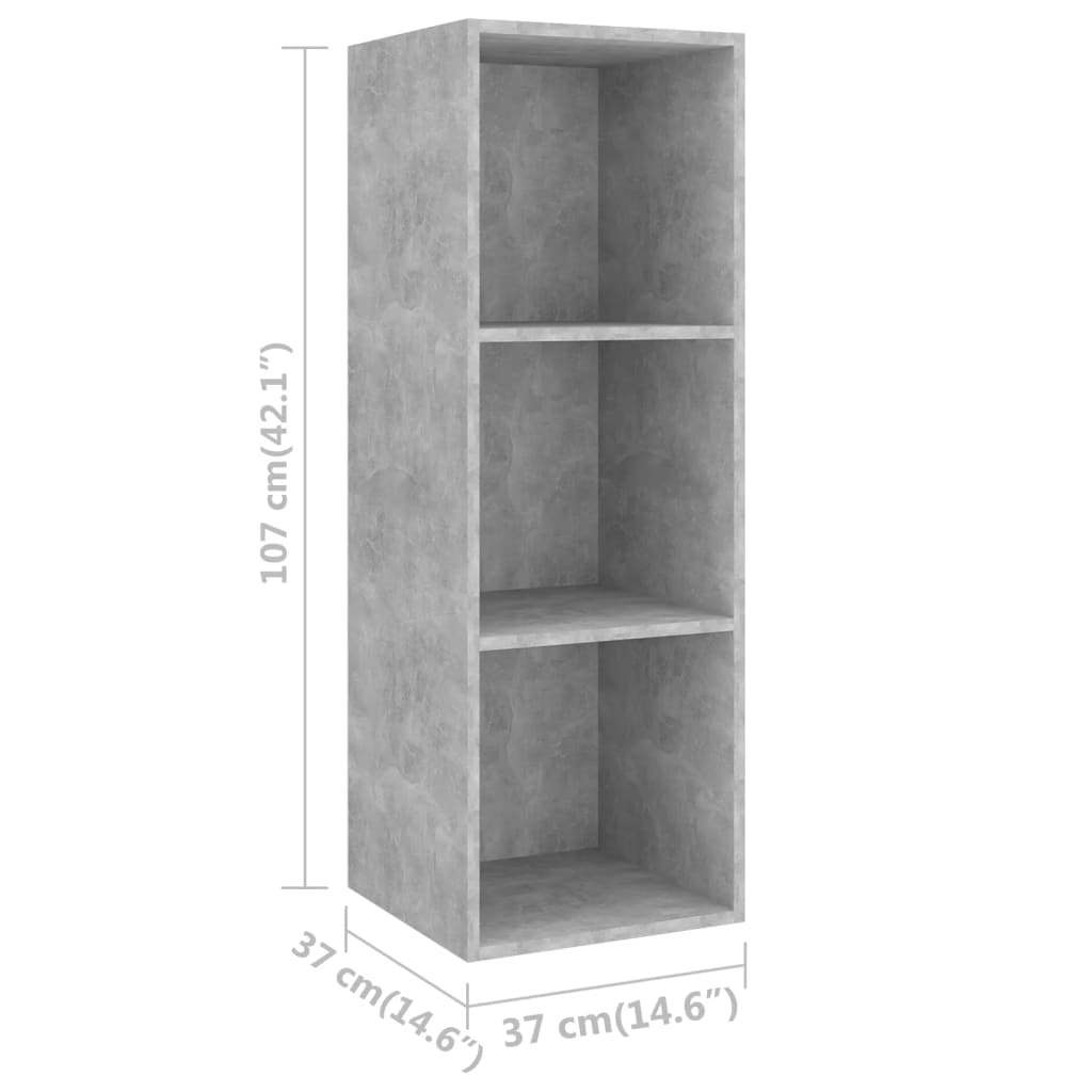| Mueble de TV de Pared | 4 pcs 37 x 37 x 107.5 cm