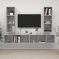 Mueble de TV de pared 4 pcs 37 x 37 x 107.5 cm