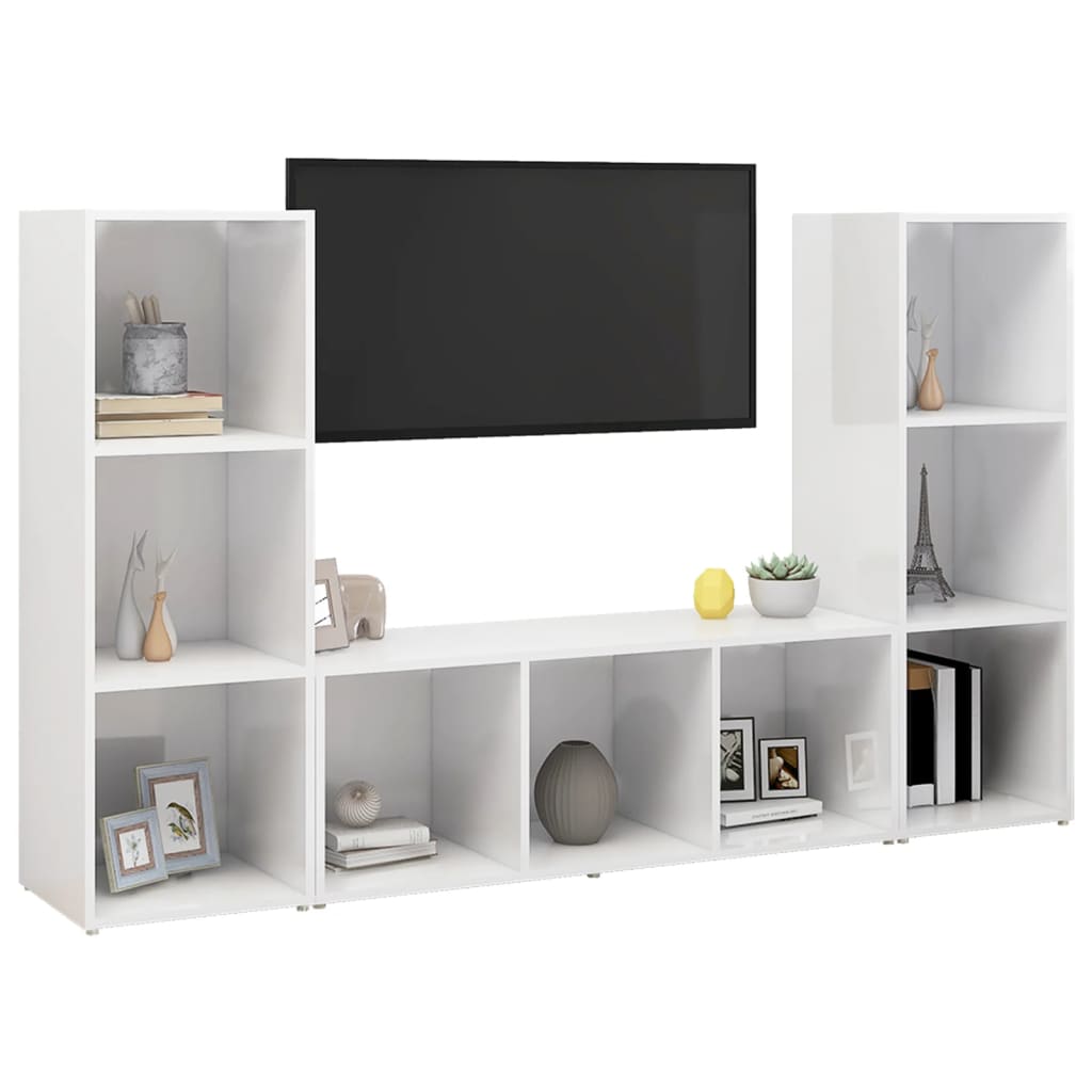 | Gabinete de TV | 3 pcs 37 x 35 x 107.5 cm