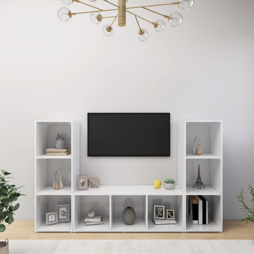 | Gabinete de TV | 3 pcs 37 x 35 x 107.5 cm