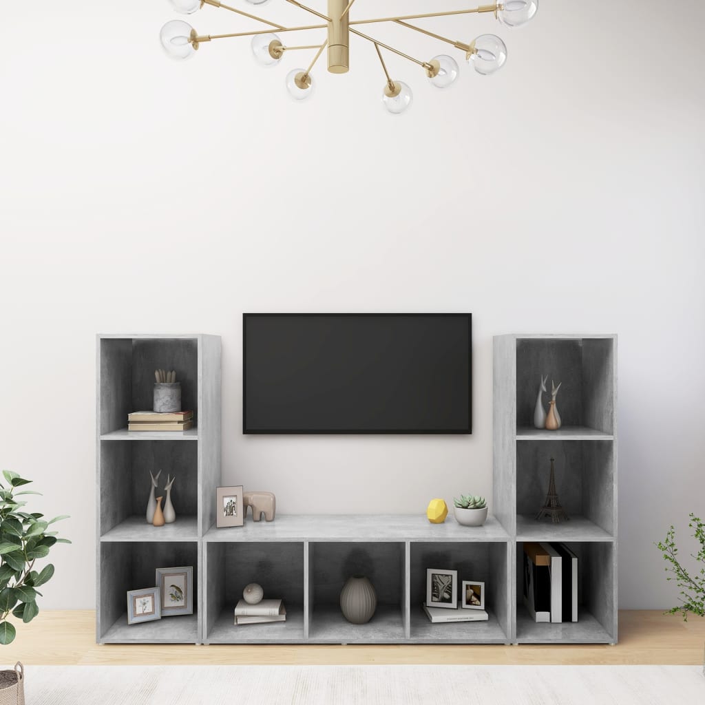 | Gabinete de TV | 3 pcs 37 x 35 x 107.5 cm