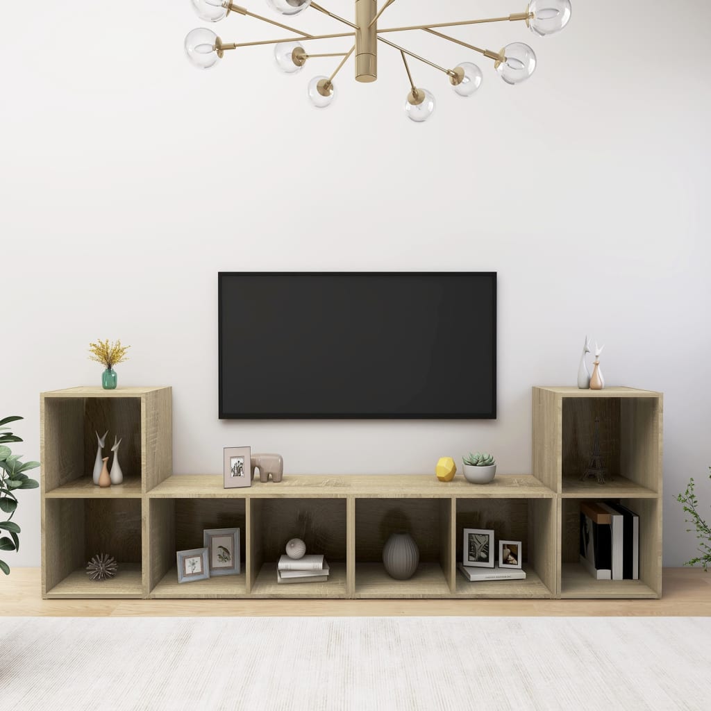 | Gabinete de TV | 3 pcs 37 x 35 x 107.5 cm