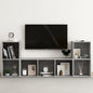Conjunto de mueble de TV 3 piezas madera maciza de pino blanco