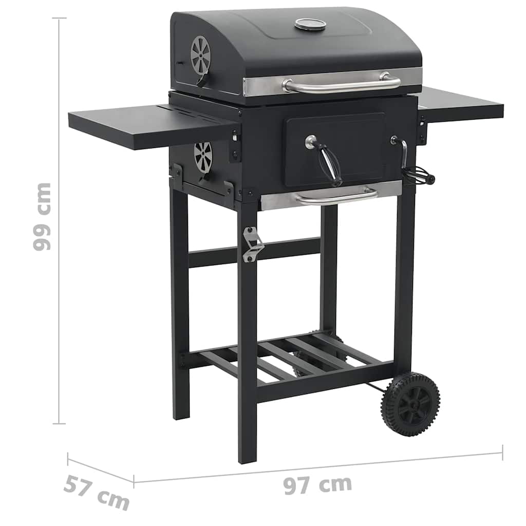Horno para pizza y barbacoa al aire libre 3 en 1 negro