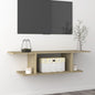 Mueble de TV de pared negro 103x30x26,5 cm