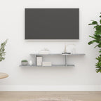 Estante de pared de TV contrachapado blanco y roble 125x18x23cm