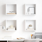 Estante cubo de pared madera ingeniería envejecida 78x15x93 cm