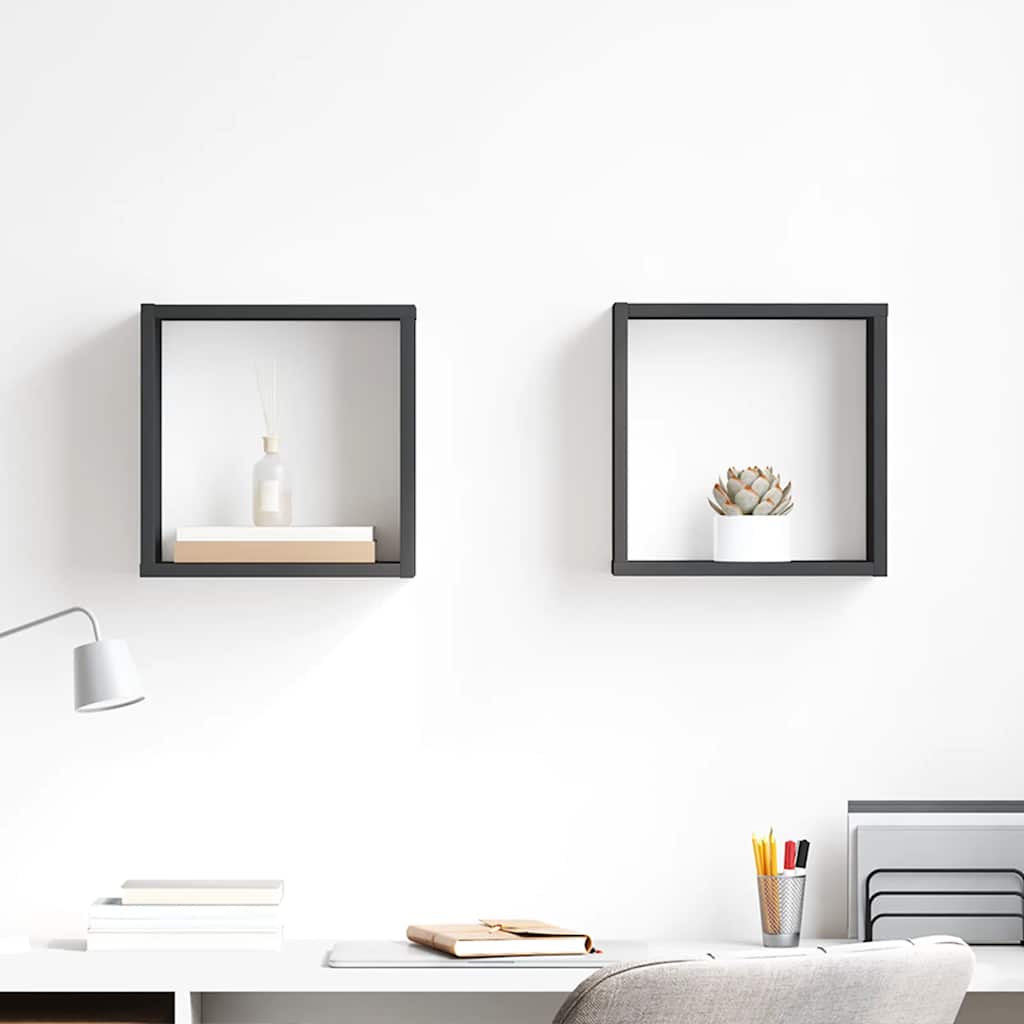 Estante cubo de pared madera ingeniería envejecida 78x15x93 cm