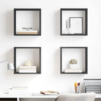 Estante cubo de pared madera ingeniería envejecida 78x15x93 cm