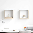Estante cubo de pared madera ingeniería envejecida 78x15x93 cm