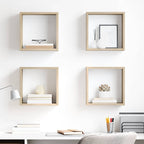 Estante cubo de pared madera ingeniería envejecida 78x15x93 cm