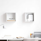 Estante cubo de pared madera ingeniería envejecida 78x15x93 cm