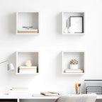 Estante cubo de pared madera ingeniería envejecida 78x15x93 cm