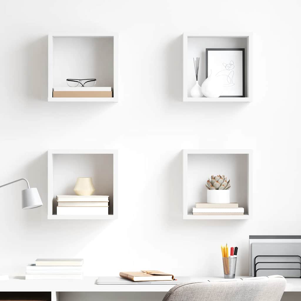 Estante cubo de pared madera ingeniería envejecida 78x15x93 cm