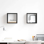 Estante cubo de pared madera ingeniería envejecida 78x15x93 cm