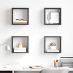 Estante cubo de pared madera ingeniería envejecida 78x15x93 cm