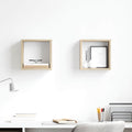 Estante cubo de pared madera ingeniería envejecida 78x15x93 cm