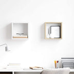 Estante cubo de pared madera ingeniería envejecida 78x15x93 cm