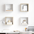 Estante cubo de pared madera ingeniería envejecida 78x15x93 cm