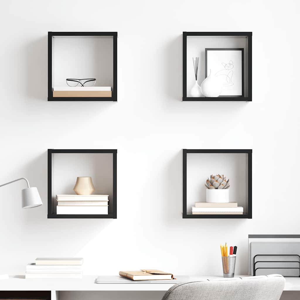 Estante cubo de pared madera ingeniería envejecida 78x15x93 cm