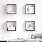 Estante cubo de pared madera ingeniería envejecida 78x15x93 cm
