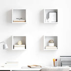 Estante cubo de pared madera ingeniería envejecida 78x15x93 cm