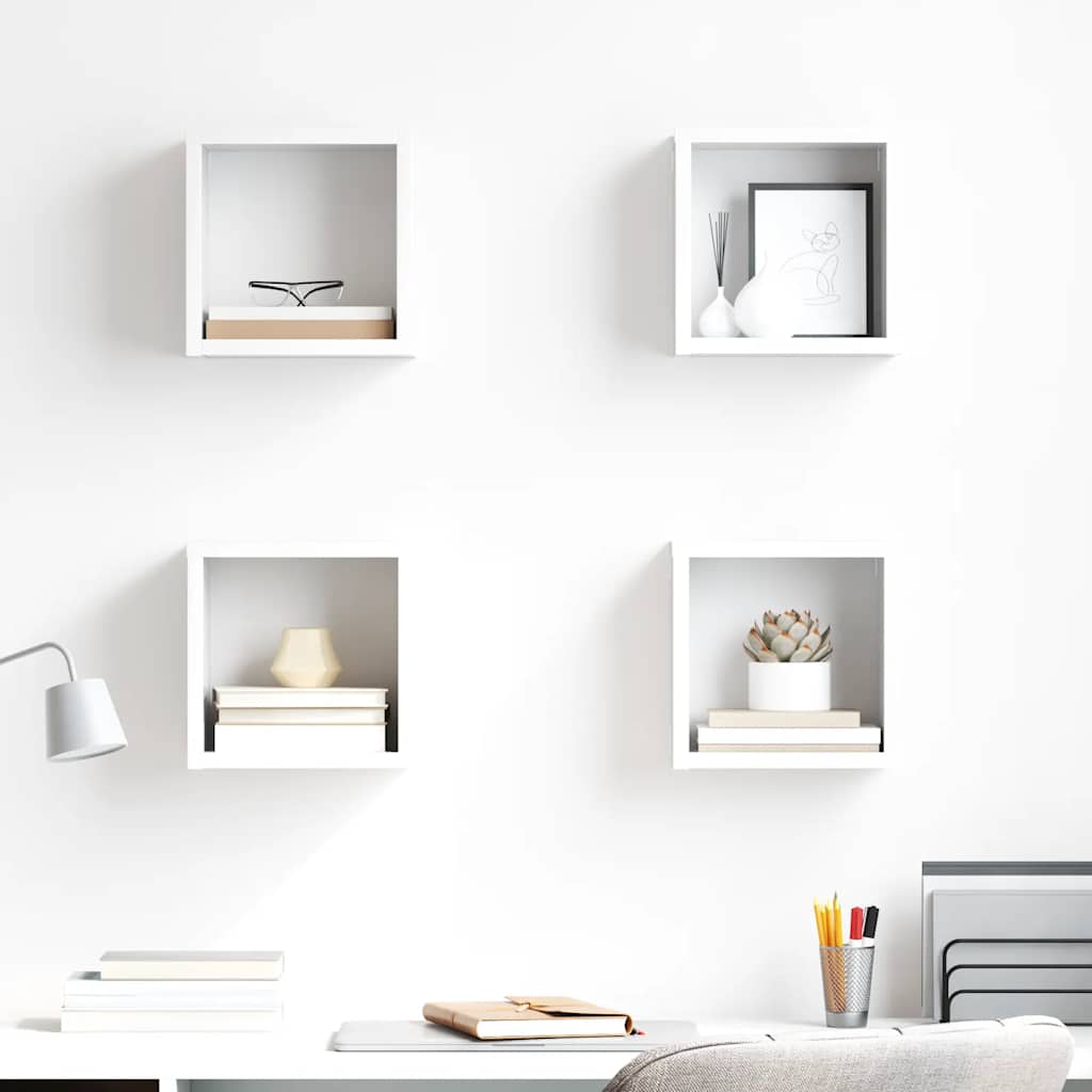 Estante cubo de pared madera ingeniería envejecida 78x15x93 cm