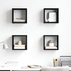 Estante cubo de pared madera ingeniería envejecida 78x15x93 cm