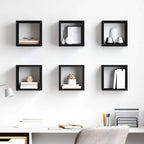 Estante cubo de pared madera ingeniería envejecida 78x15x93 cm
