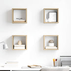 Estante cubo de pared madera ingeniería envejecida 78x15x93 cm