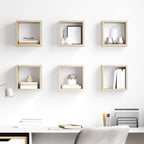 Estante cubo de pared madera ingeniería envejecida 78x15x93 cm