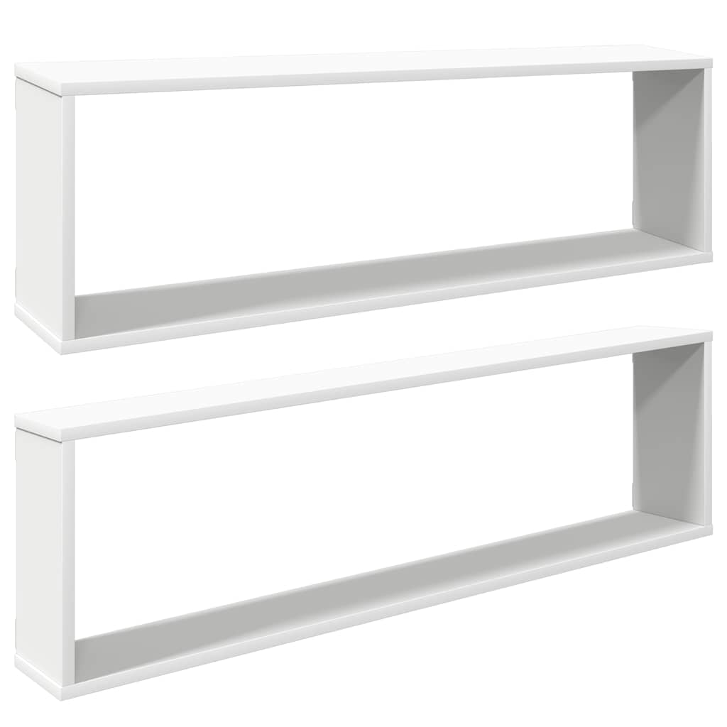 Estante cubo de pared 2 uds madera contrachapada 100x15x30 cm