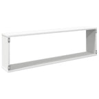 Estante cubo de pared 2 uds madera contrachapada 100x15x30 cm