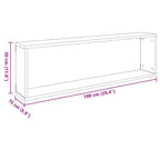 Estante cubo de pared 2 uds madera contrachapada 100x15x30 cm