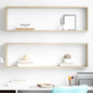 Estante cubo de pared 2 uds madera contrachapada 100x15x30 cm