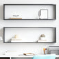 Estante cubo de pared 2 uds madera contrachapada 100x15x30 cm