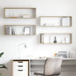 Estante cubo de pared 2 uds madera contrachapada 100x15x30 cm