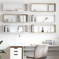 Estante cubo de pared 2 uds madera contrachapada 100x15x30 cm