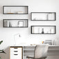 Estante cubo de pared 2 uds madera contrachapada 100x15x30 cm