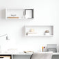 Estante cubo de pared 2 uds contrachapado negro 60x15x23 cm