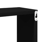 Estante cubo de pared 2 uds contrachapado negro 60x15x23 cm