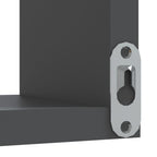 Estante de esquina de pared madera ingeniería gris 40x40x50 cm