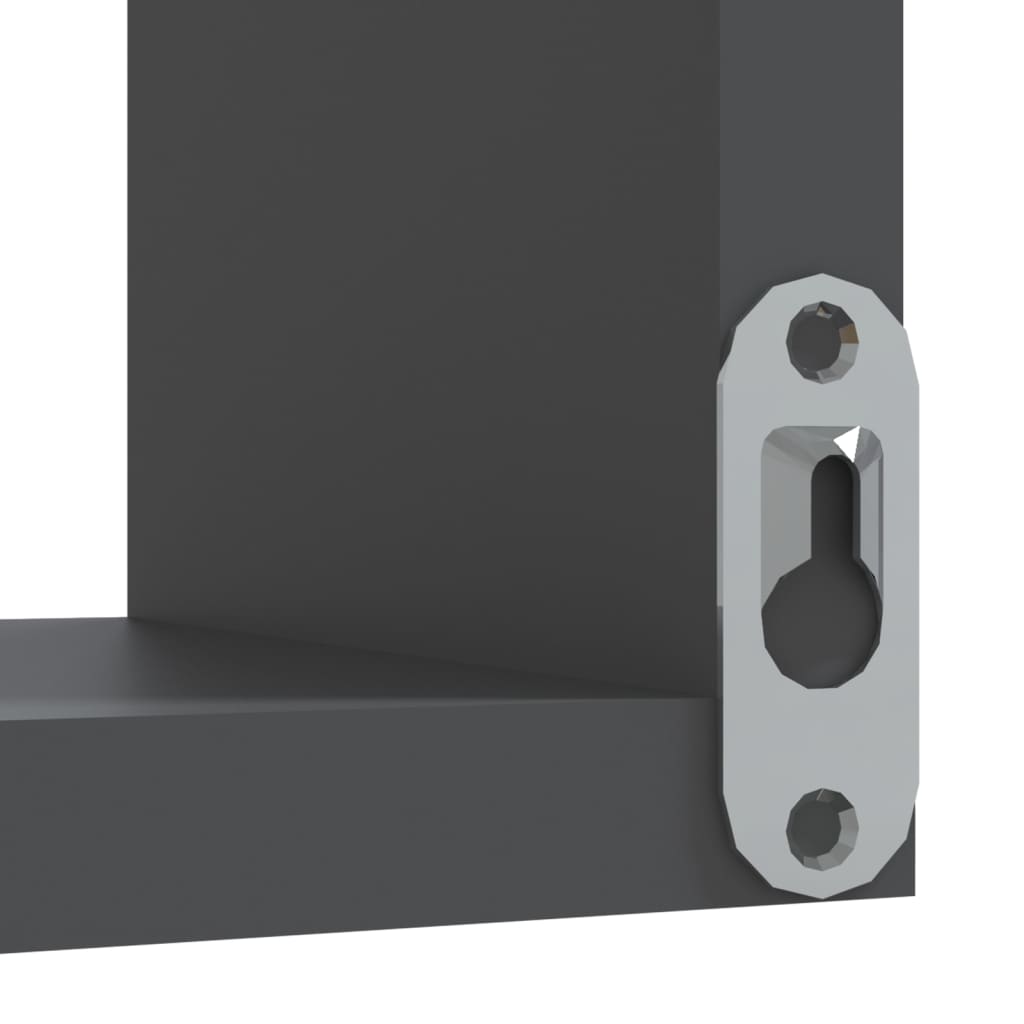 Estante de esquina de pared madera ingeniería gris 40x40x50 cm