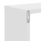 Estantes de pared 2 uds contrachapado blanco brillo 50x15x50 cm