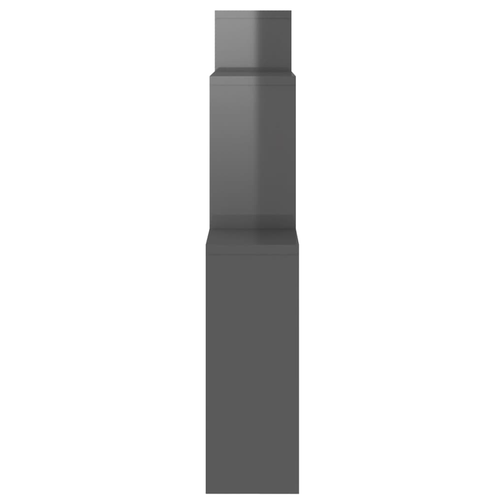 Estante cubo de pared contrachapado gris brillante 80x15x78,5cm