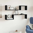 Estante flotante de pared blanco y roble MDF 90x23,5x3,8 cm