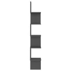 Estante de esquina de pared contrachapado gris 20x20x127,5 cm